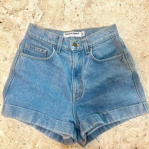 American Apparel High Rise Denim Shorts Size 26